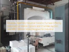산업용으로 설계된 고정형 또는 이동형 옵션과 챔버 단면 크기 600-1200mm 폭을 제공하는 모듈식 조립 산업용 세라믹 가마
